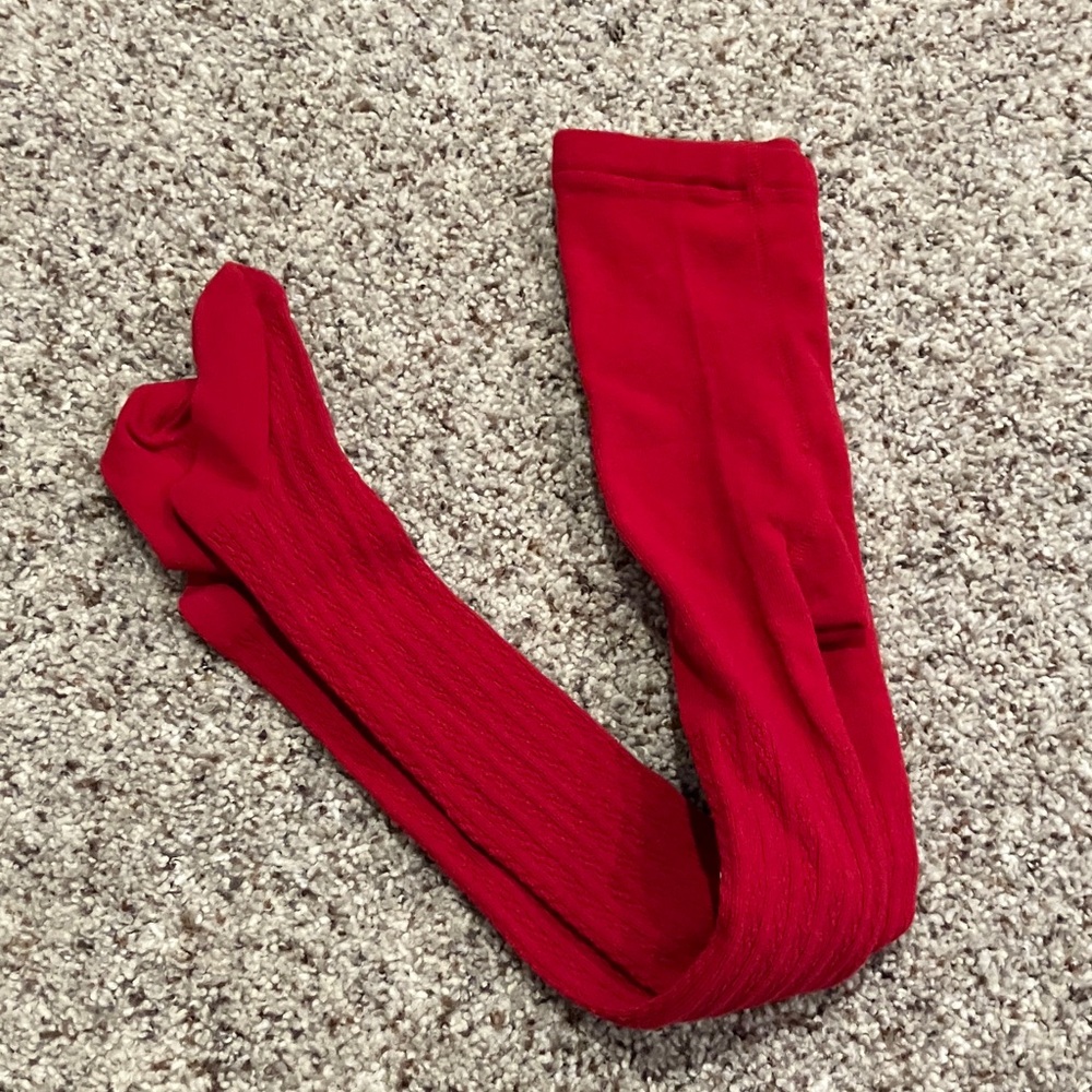 Girls Tights  Red Size 6-8
